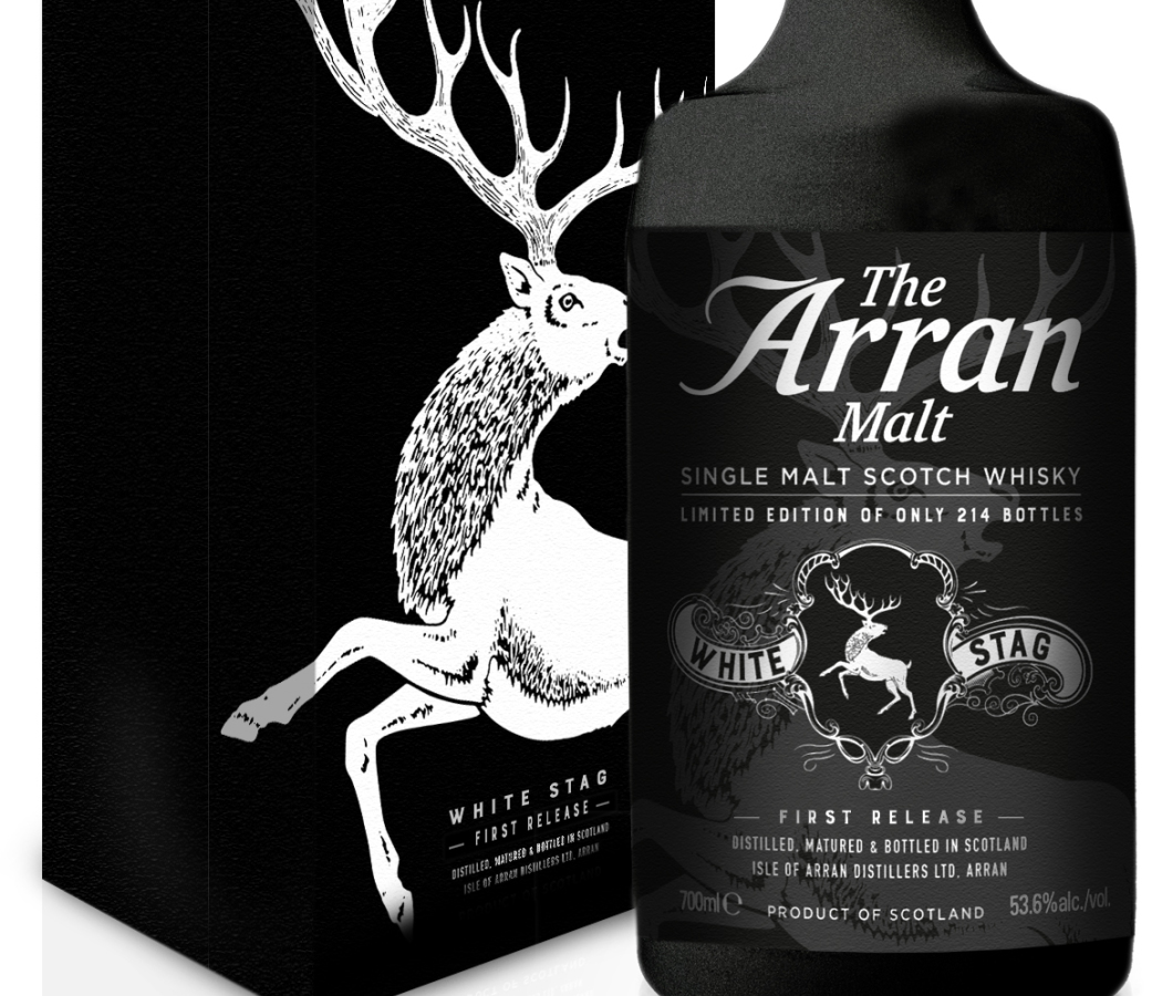 Arran white stag visual timeline rebrand