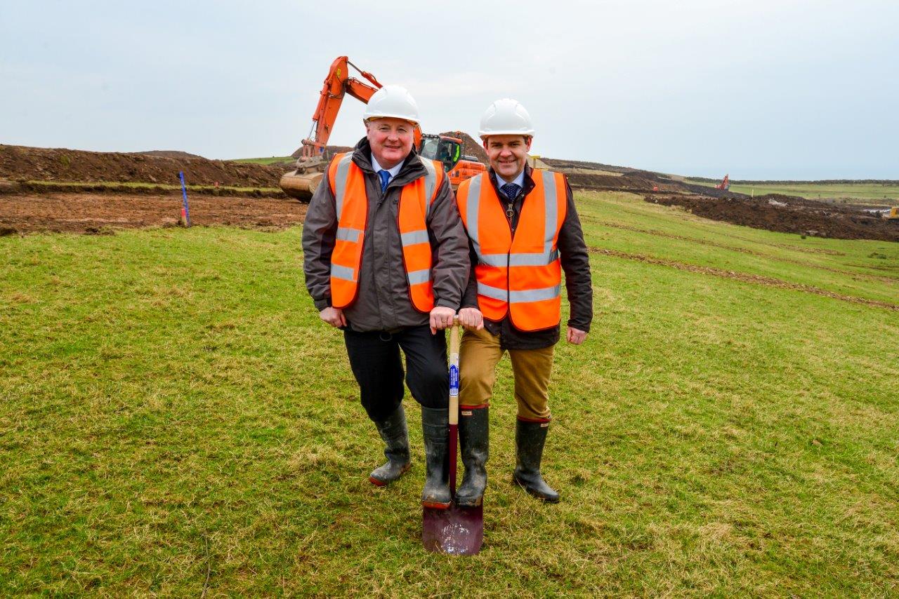 Turf cutting Lagg Distillery