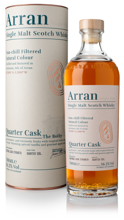 Ad arran quarter cask bottle box product detail rebrand