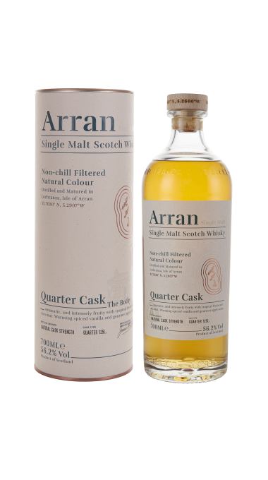 Quarter cask bottle and box product listing rebrand