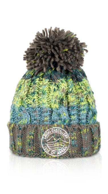 Electric grey arran 2024 lagg distillery wool bobble hat 1 1000x1000 png 72dpi product listing rebrand