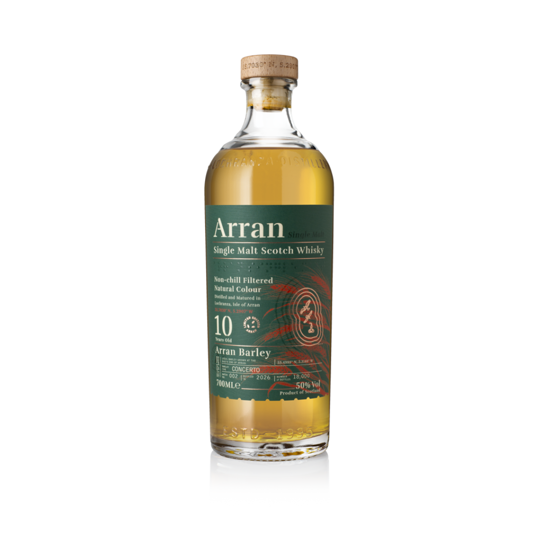 Arran 2026 10yo arran barley batch 002 bottle 1000x1000 png 72dpi square rebrand